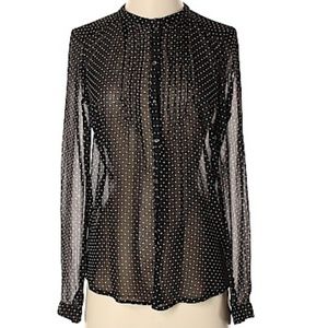 ZARA BLACK & WHITE POLKA DOT BLOUSE